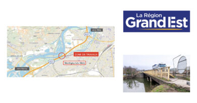 La Région Grand Est investit 1,15 M€ pour réparer l’ouvrage d’art de l’A31 qui franchit la Moselle à hauteur de Montigny-lès-Metz (57)