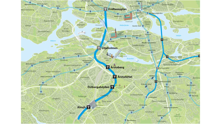 metro Stockholm ligne jaune